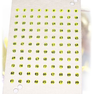 Numbers for marking queens - 1-99 various colours
